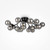 Maytoni Dallas 20 Light Black with Smoke Glass Diffuser Flush Ceiling Light 