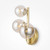Maytoni Dallas 3 Light Gold with Clear Glass Diffuser Wall Light 