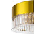 Wonderland 4 Light Gold with Glass Shaded Pendant Light