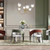 Aura 6 Light Gold with Glass Diffusers Pendant Light