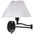 Break Black with White Pleated Shade Indoor Wall Light