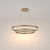 Rim 2 Light Brass 88W LED Ringed Pendant Light