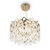 Tissage 7 Light 0Gold with Crystal Shade Pendant Light