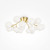 Dallas 20 Light Satin Brass with White Diffuser Flush Ceiling Light
