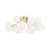 Maytoni Dallas 20 Light Satin Brass with White Diffuser Flush Ceiling Light 