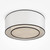 Maytoni Bergamo 3 Light White with Black Flush Ceiling Light 