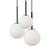 Maytoni Basic Form 3 Light Black with White Diffusers Cluster Pendant Light 