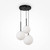 Maytoni Basic Form 3 Light Black with White Diffusers Cluster Pendant Light 
