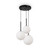 Maytoni Basic Form 3 Light Black with White Diffusers Cluster Pendant Light 
