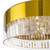 Wonderland 6 Light Gold with Glass Shaded Pendant Light