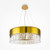 Wonderland 6 Light Gold with Glass Shaded Pendant Light