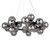 Dallas 25 Black with Smoke Glass Diffusers Pendant Light