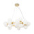 Dallas 25 Gold with White Diffusers Pendant Light
