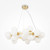 Dallas 25 Gold with White Diffusers Pendant Light