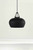 Belly 29 Black with Black Textile Cable Pendant Light