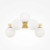 Dallas 5 Light Satin Brass with White Opal Diffuser Wall Light