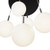 Maytoni Basic Form 5 Light Black with White Diffusers Cluster Pendant Light 