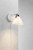 Strap 15 White and Opal White Glass with Leather Strap Wall Light