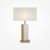 Maytoni Bianco Brass with White Shade Square Table Lamp 