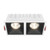 Maytoni Alfa LED 2 Light Black with White 15W 3000K Square Recessed Light 