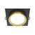 Maytoni Hoop Black and Gold with White Diffuser Square Recessed Light 