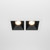 Maytoni Alfa LED 2 Light Black with White 10W 3000K Dimmable Square Recessed Light 
