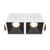 Maytoni Alfa LED 2 Light Black with White 10W 3000K Square Recessed Light 