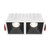 Maytoni Alfa LED 2 Light Black with White 10W 4000k Square Recessed Light 