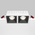 Maytoni Alfa LED 2 Light Black with White 15W 4000K Dimmable Square Recessed Light 