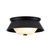 Bowtie 2 Light Matt Black with Opal Diffuser Flush Ceiling Light