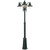 Norlys Como 3 Light Black IP44 Lamp Post Light 