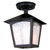 Elstead Lighting York Black Lantern IP43 Semi Flush Ceiling Light 
