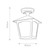 Elstead Lighting York Black Lantern IP43 Semi Flush Ceiling Light 