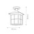 Elstead Lighting Winchester Black Lantern IP43 Semi Flush Ceiling Light 