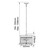 Elstead Lighting Aries 4 Light Polished Nickel with Crystal 32cm Pendant Light 
