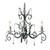 Elstead Lighting Amarilli 3 Light Black and Silver Chandelier 