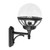 Norlys Bologna Black with Clear Diffuser Upward IP54 Wall Light 