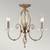 Elstead Lighting Aegean 3 Light Aged Brass Chandelier Pendant Light 