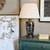 Elstead Lighting Black Birds Jar with White Shade Table Lamp 