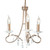 Elstead Lighting Christina 3 Light Silver Gold Chandelier 