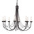 Elstead Lighting Carisbroke 8 Light Black Chandelier 