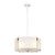 Elstead Lighting Corona 3 Light White Polished Nickel Pendant Light 