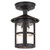 Elstead Lighting Hereford Black Cylinder IP23 Flush Ceiling Light 