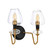 Elstead Lighting Armand 2 Light Aged Brass with Black Wall Light 