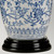 Elstead Lighting Blue Ginger Jar with White Shade Table Lamp 