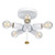 Flambeau Fletcher 5 Light Aged Brass 65cm Shaded Flush Ceiling Light 