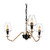Elstead Lighting Armand 3 Light Aged Brass with Black Pendant Light 