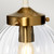 Elstead Lighting Cosmos Aged Brass and Cream Wall Light 
