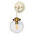 Elstead Lighting Cosmos Aged Brass and Cream Wall Light 