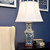 Elstead Lighting Blue Hex with White Shade Table Lamp 
